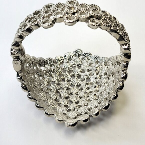 Dazzling Silver Cuff Bracelet Bangle - Picture 3 of 16